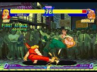 une photo d'Ã©cran de Street Fighter Alpha sur Sega Saturn